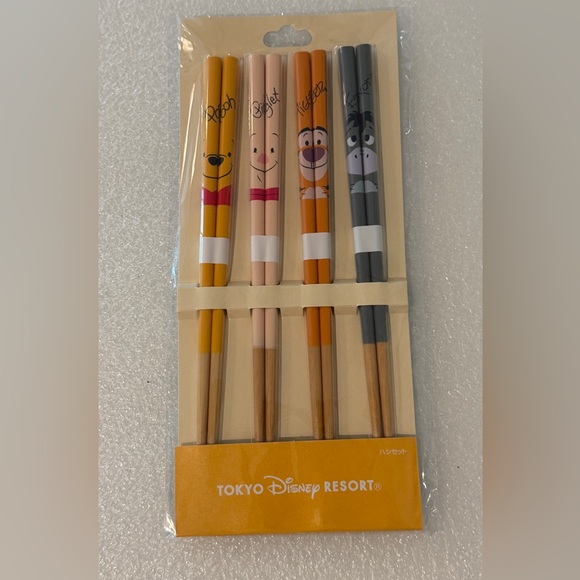 Disney Other - Tokyo Disneyland Set of Winnie the Pooh Tigger Piglet Eeyore Chopsticks NWT